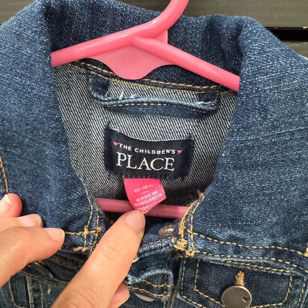 The Children's Place Blue Denim Jean Jacket for Girls NWOT